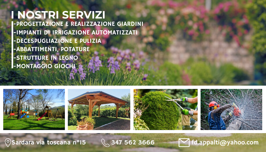 Giardini privati e pubblici Sardegna — progettazione e manutenzione